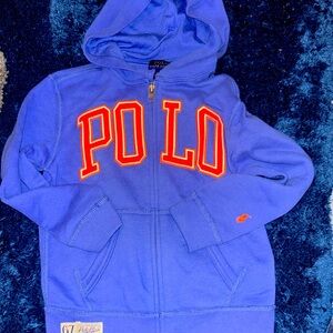 BLUE ORANGE POLO JACKET